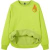 imageMAGCOMSEN Womens Fleece Lined Sweatshirt Crewneck Cotton Pullover Fall Winter Casual Long Sleeve Warm Soft TopsYellow Green