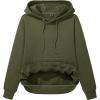 imageMAGCOMSEN Womens Sweatshirt Hoodie Fleece Lined Warm Casual Pullover Cangroo Pocket Drawstring Basic TopsArmy Green