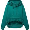 imageMAGCOMSEN Womens Sweatshirt Hoodie Fleece Lined Warm Casual Pullover Cangroo Pocket Drawstring Basic TopsEmerald Green