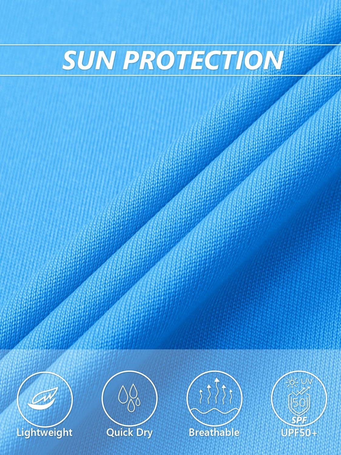 imageMAGCOMSEN 2 Pack Womens T Shirts VNeck Short Sleeve UPF 50 Sun Protection Workout Quick Dry Shirts Tee TopsBlackAzure