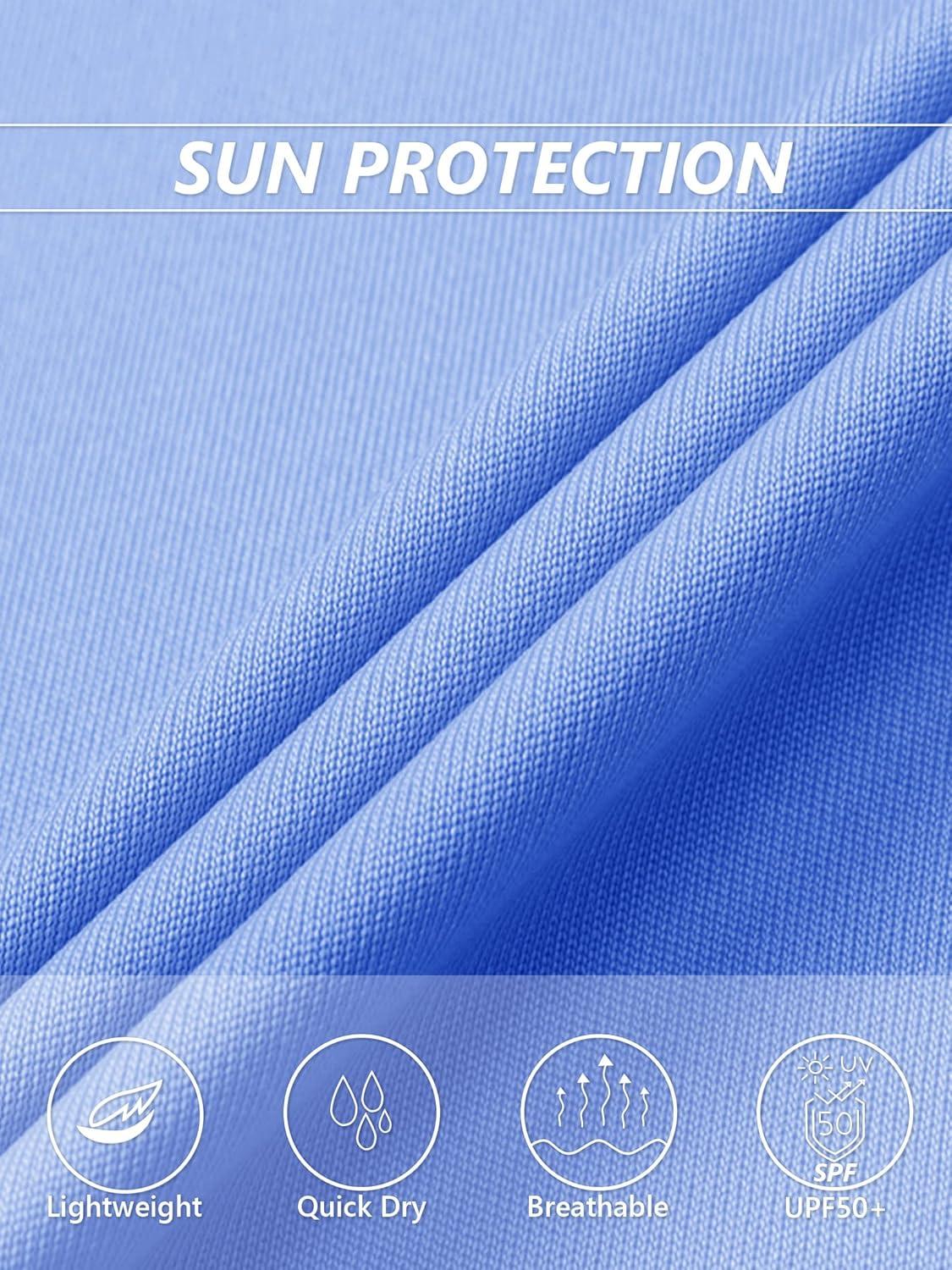 imageMAGCOMSEN 2 Pack Womens T Shirts VNeck Short Sleeve UPF 50 Sun Protection Workout Quick Dry Shirts Tee TopsBlue GreyLight Blue