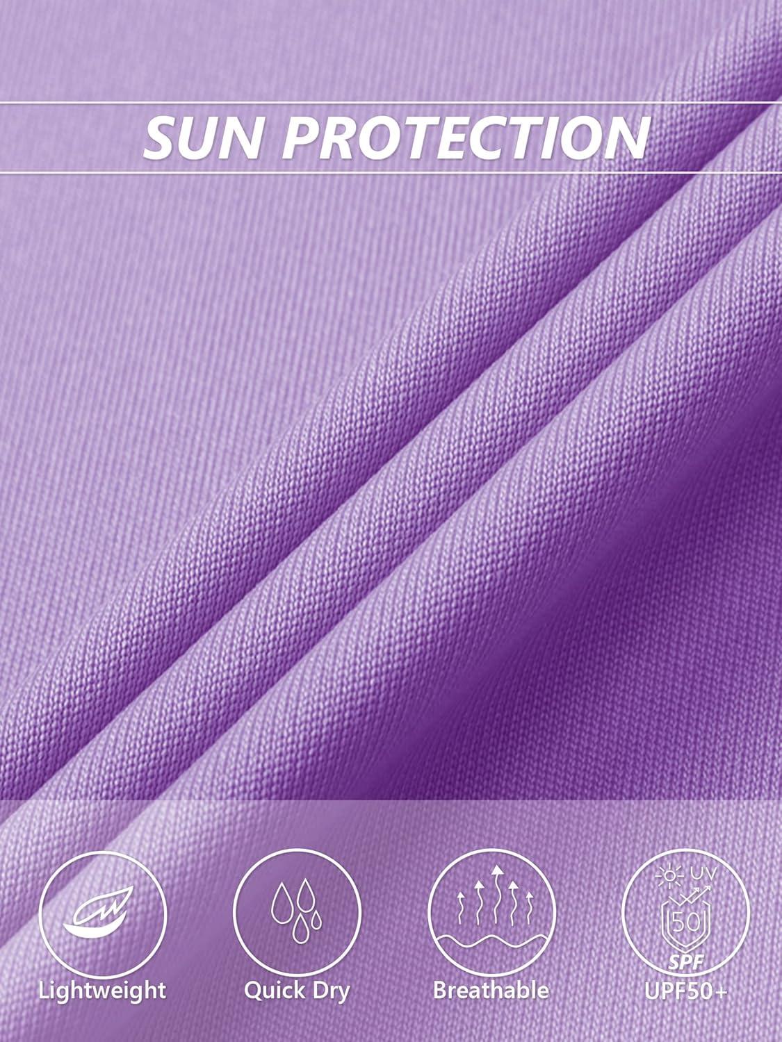 imageMAGCOMSEN 2 Pack Womens T Shirts VNeck Short Sleeve UPF 50 Sun Protection Workout Quick Dry Shirts Tee TopsBlue GreyLight Purple