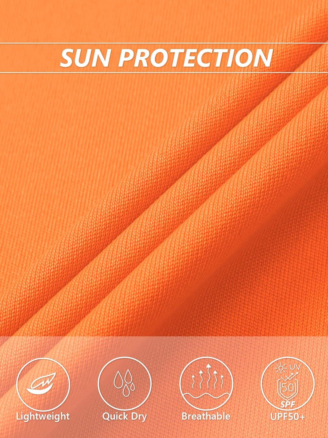 imageMAGCOMSEN 2 Pack Womens T Shirts VNeck Short Sleeve UPF 50 Sun Protection Workout Quick Dry Shirts Tee TopsIce BlueOrange