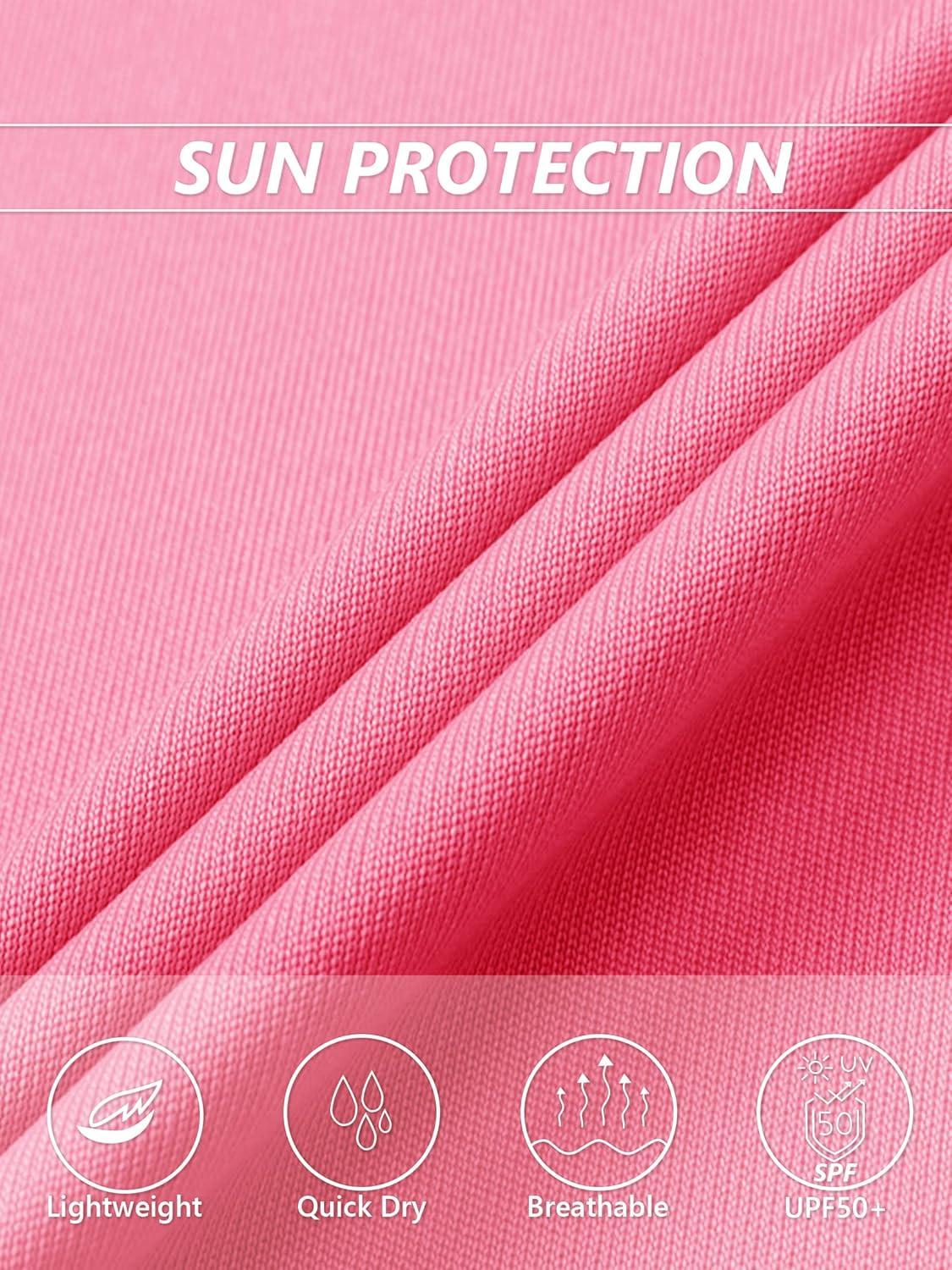 imageMAGCOMSEN 2 Pack Womens T Shirts VNeck Short Sleeve UPF 50 Sun Protection Workout Quick Dry Shirts Tee TopsLight PinkRose