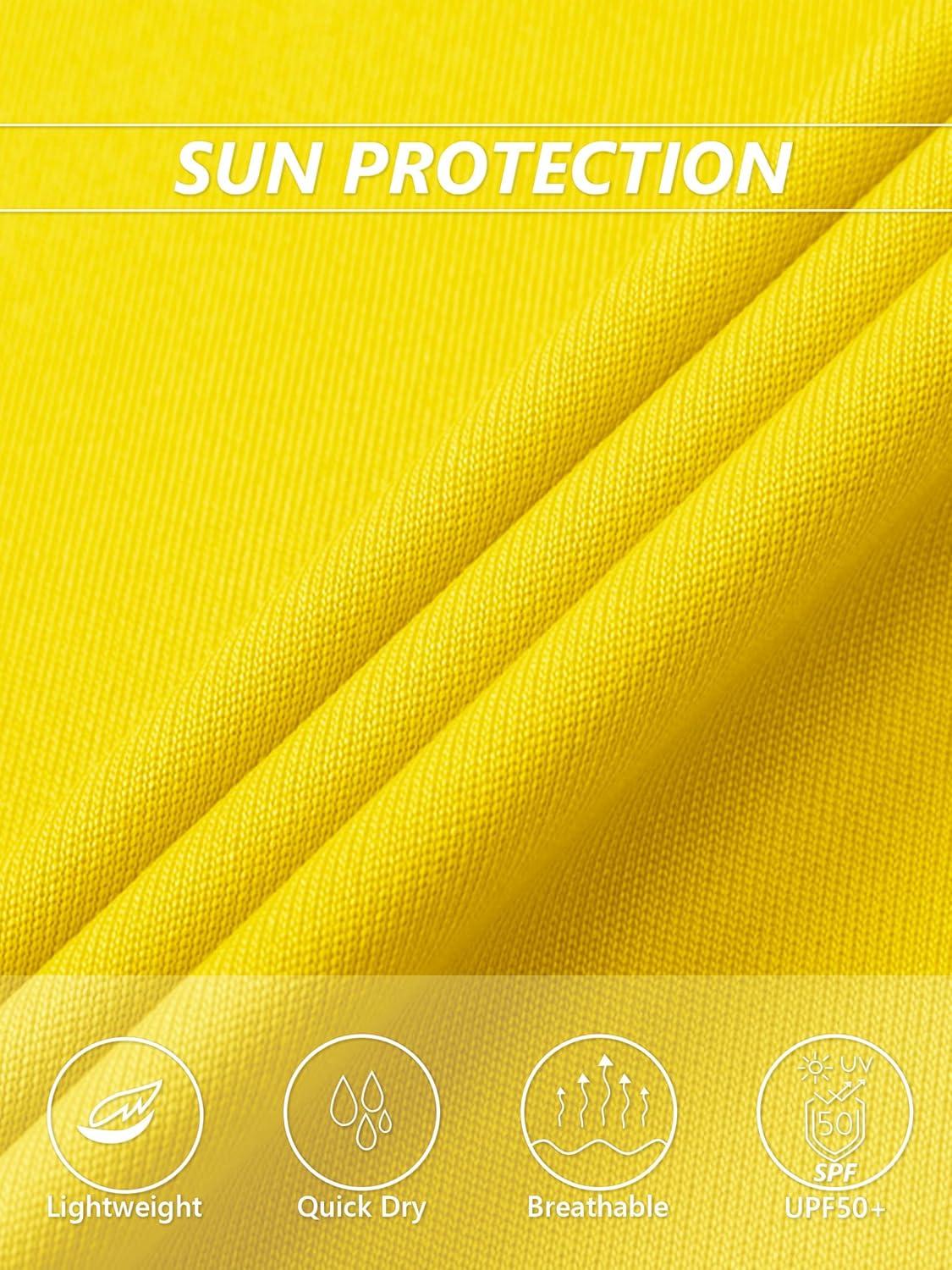 imageMAGCOMSEN 2 Pack Womens T Shirts VNeck Short Sleeve UPF 50 Sun Protection Workout Quick Dry Shirts Tee TopsWhiteYellow