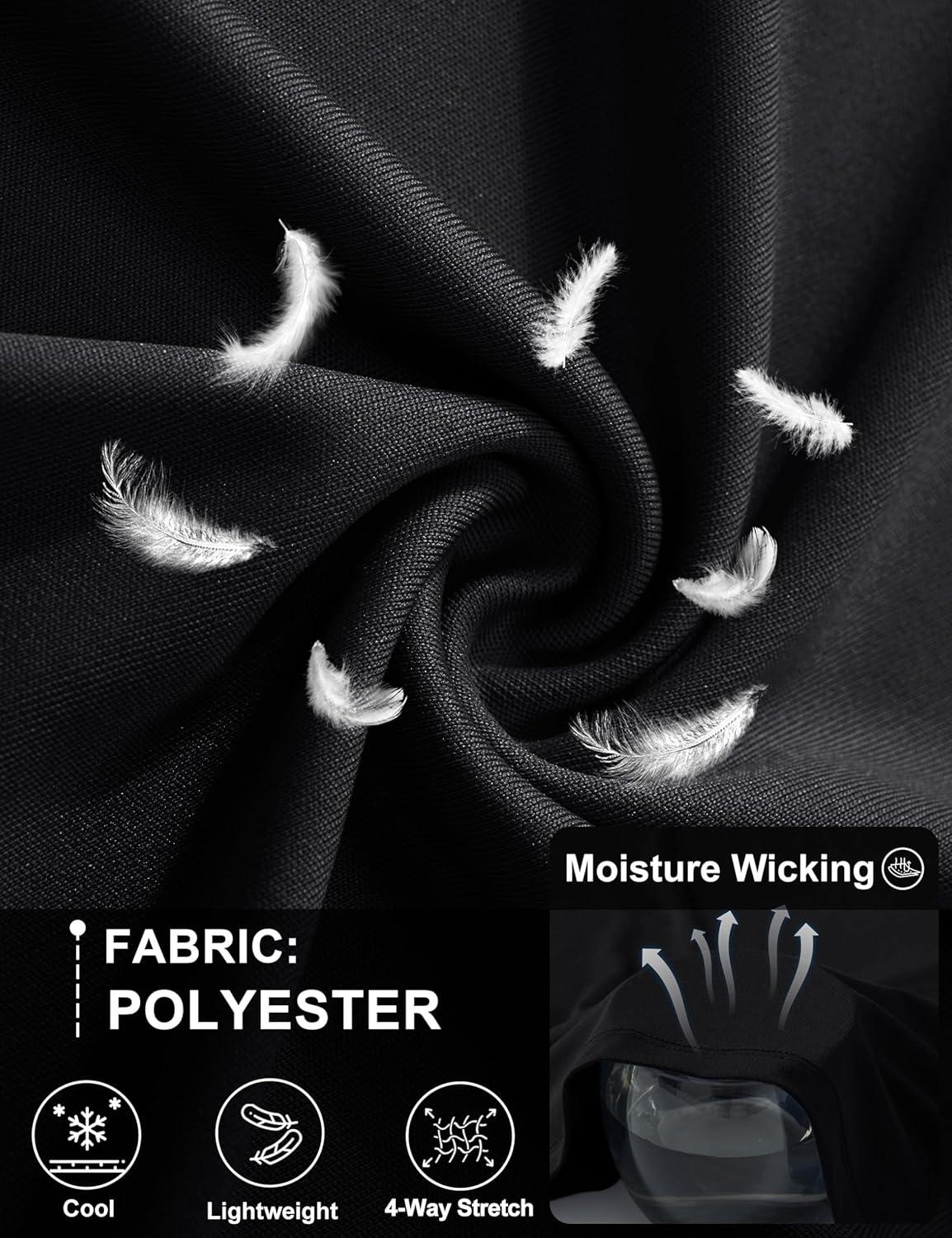 imageMAGCOMSEN 3 Pack Mens Short Sleeve Quick Dry Shirts Moisture Wicking UPF 50 Athletic Running Gym Workout Swim TShirtsBlackWhiteNavy