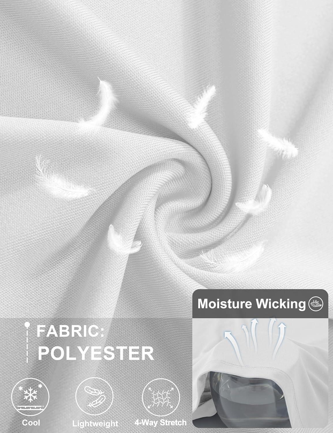 imageMAGCOMSEN 3 Pack Mens Short Sleeve Quick Dry Shirts Moisture Wicking UPF 50 Athletic Running Gym Workout Swim TShirtsBlackWhiteSky Blue