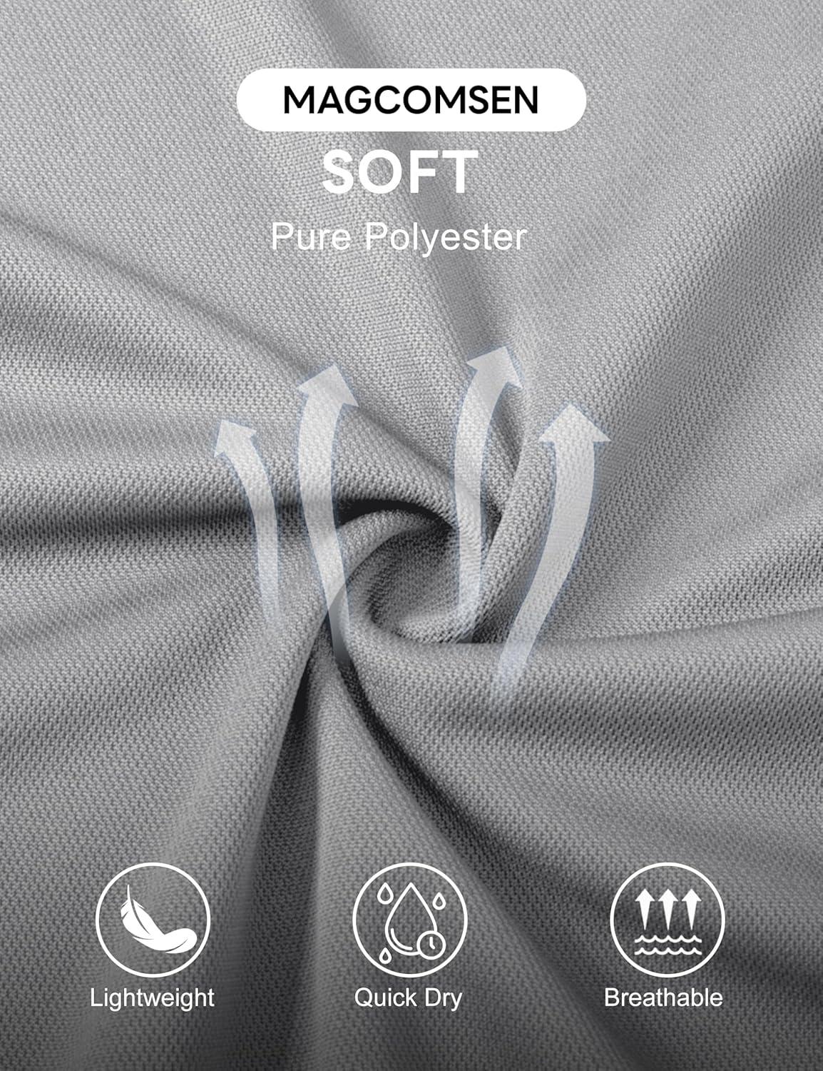 imageMAGCOMSEN 5 Pack Mens Polo Shirts Short Sleeve Dry Fit Moisture Wicking Golf Polos Performance Casual Collared ShirtsBlackArmy GreenKhakiNavyDark Grey