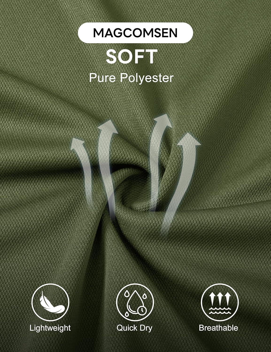 imageMAGCOMSEN 5 Pack Mens Polo Shirts Short Sleeve Dry Fit Moisture Wicking Golf Polos Performance Casual Collared ShirtsBlackNavyBright BlueWine RedWolf Brown