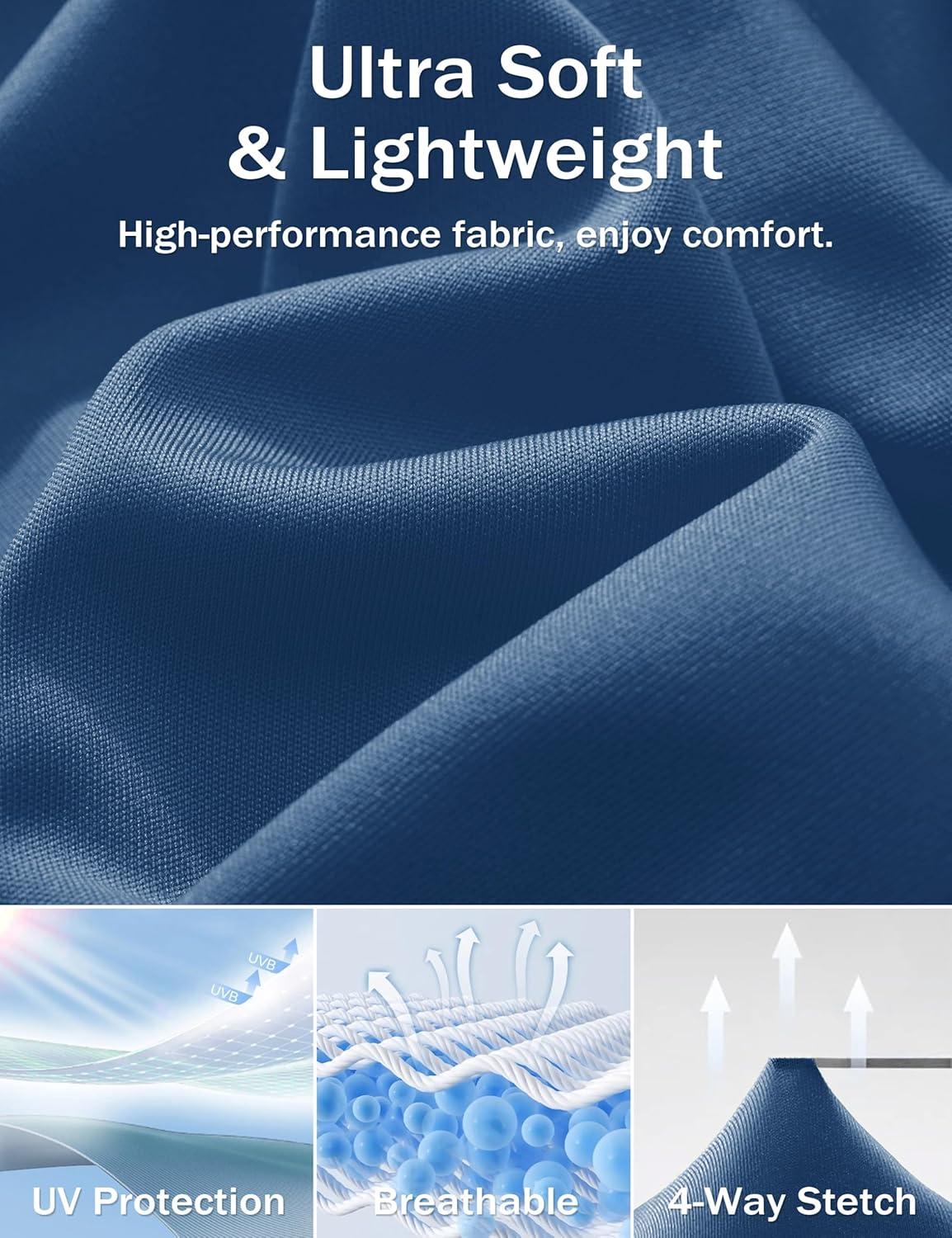 imageMAGCOMSEN 5 Pack Mens Short Sleeve UPF 50 Shirts Dry Fit Athletic Rash Guard Workout Running Swim Gym Performance TshirtsBlackBlue GreyNavyWhiteLight Grey