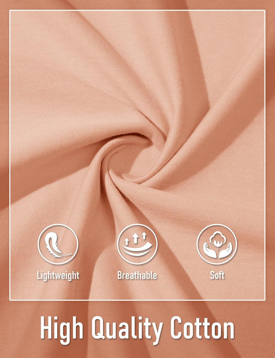 imageMAGCOMSEN Mens Henley Short Sleeve Shirt Cotton Lightweight Tee Shirts Casual Summer Basic Tees with PocketApricot