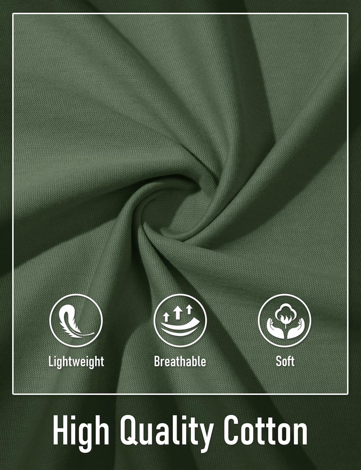 imageMAGCOMSEN Mens Henley Short Sleeve Shirt Cotton Lightweight Tee Shirts Casual Summer Basic Tees with PocketArmy Green