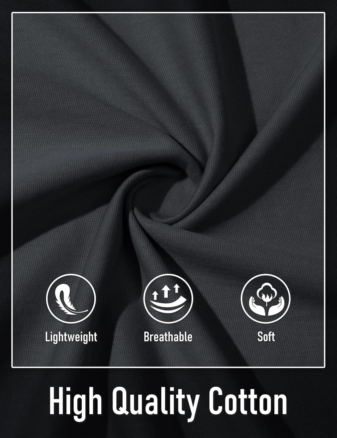 imageMAGCOMSEN Mens Henley Short Sleeve Shirt Cotton Lightweight Tee Shirts Casual Summer Basic Tees with PocketBlack