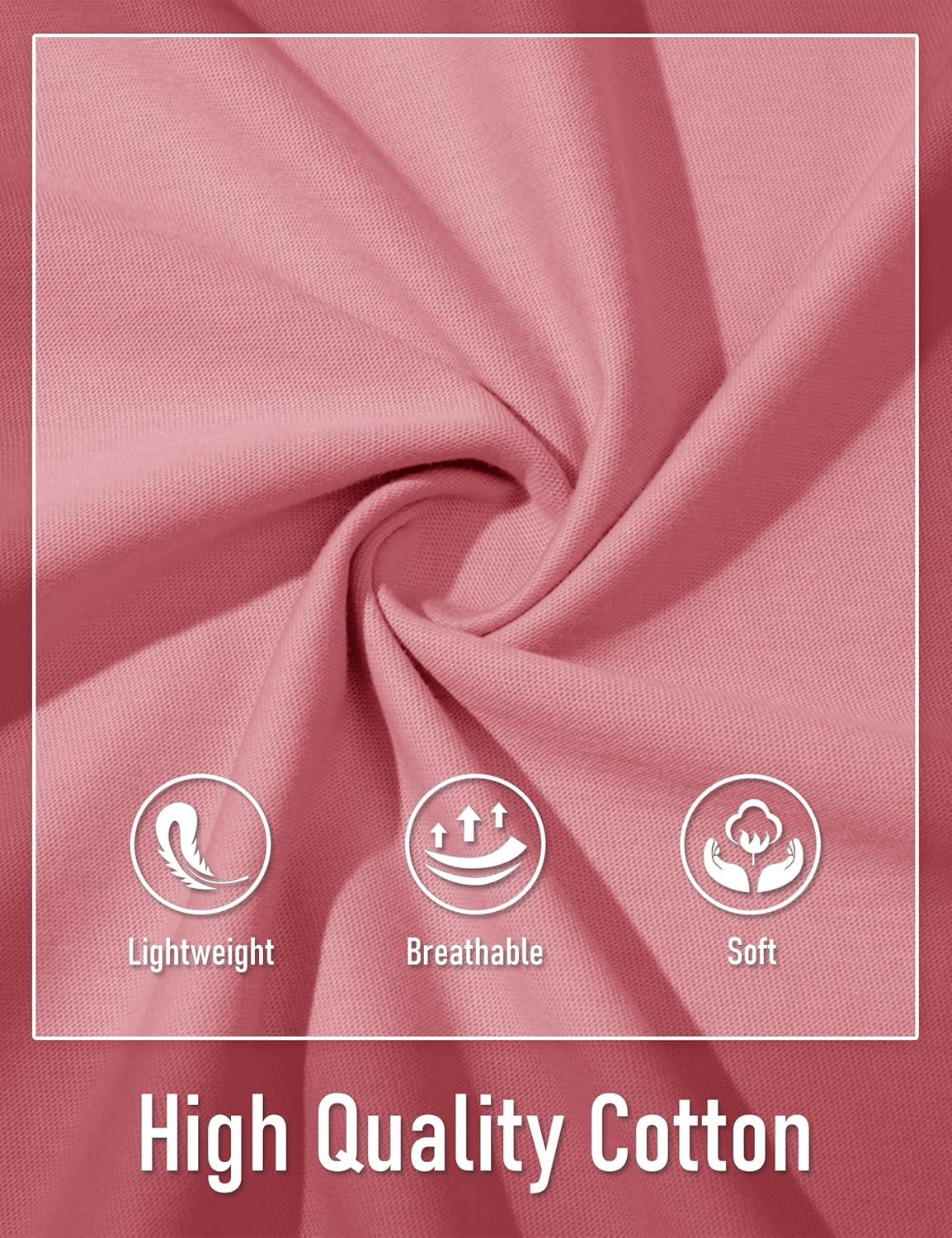 imageMAGCOMSEN Mens Henley Short Sleeve Shirt Cotton Lightweight Tee Shirts Casual Summer Basic Tees with PocketGrey Pink