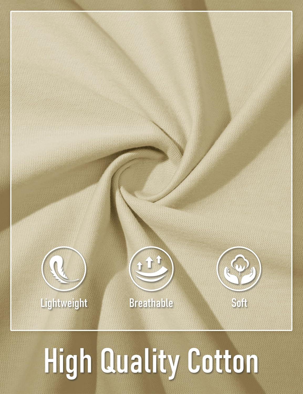 imageMAGCOMSEN Mens Henley Short Sleeve Shirt Cotton Lightweight Tee Shirts Casual Summer Basic Tees with PocketKhaki