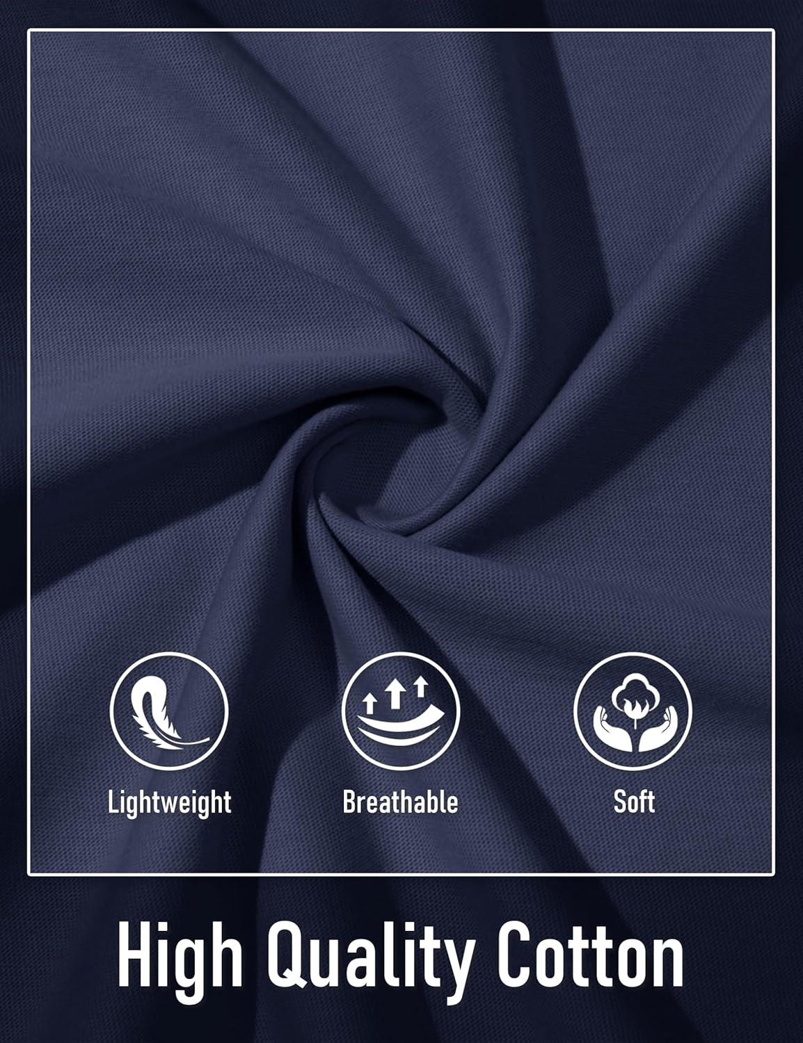 imageMAGCOMSEN Mens Henley Short Sleeve Shirt Cotton Lightweight Tee Shirts Casual Summer Basic Tees with PocketNevy Blue