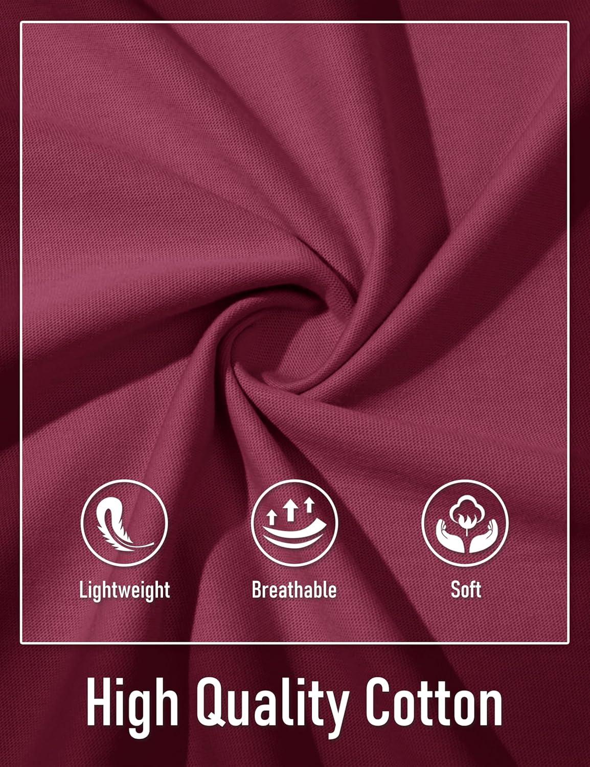 imageMAGCOMSEN Mens Henley Short Sleeve Shirt Cotton Lightweight Tee Shirts Casual Summer Basic Tees with PocketWine Red