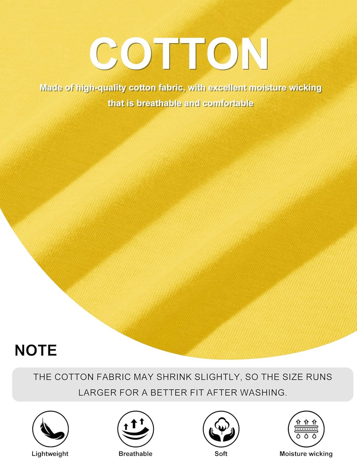 imageMAGCOMSEN Mens Long Sleeve Shirt with Pocket Cotton Crew Neck Shirts Casual Lightweight TShirt05yellow