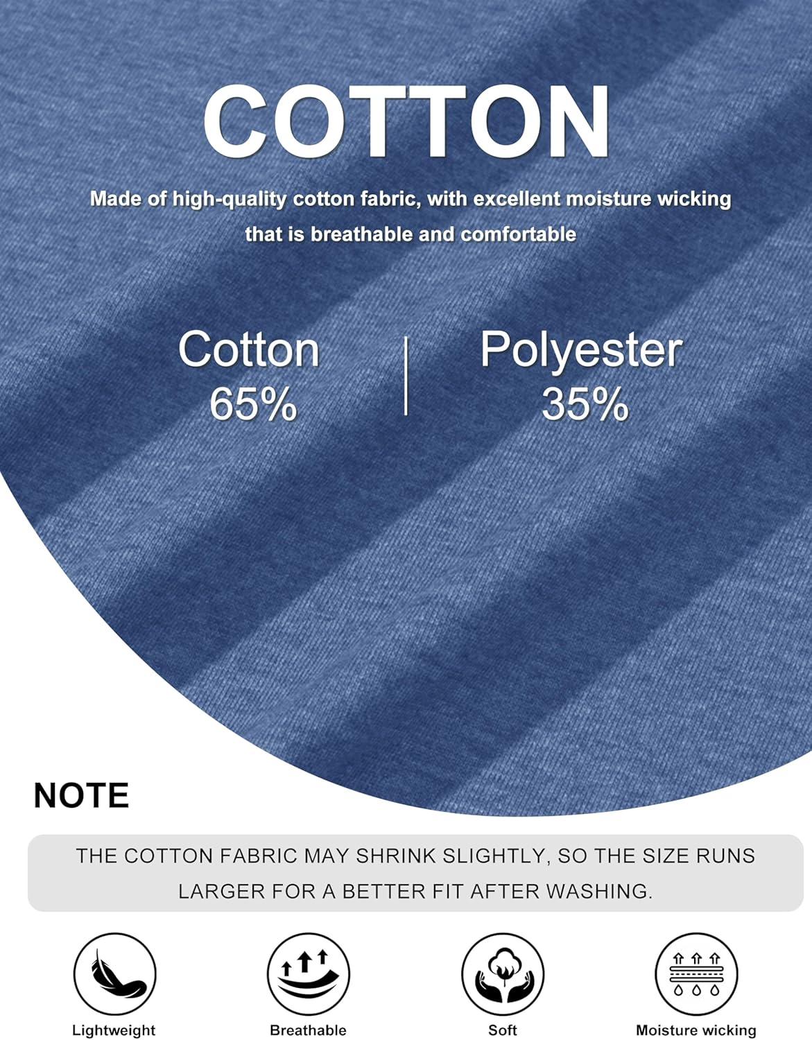 imageMAGCOMSEN Mens Long Sleeve Shirt with Pocket Cotton Crew Neck Shirts Casual Lightweight TShirt10grey Blue