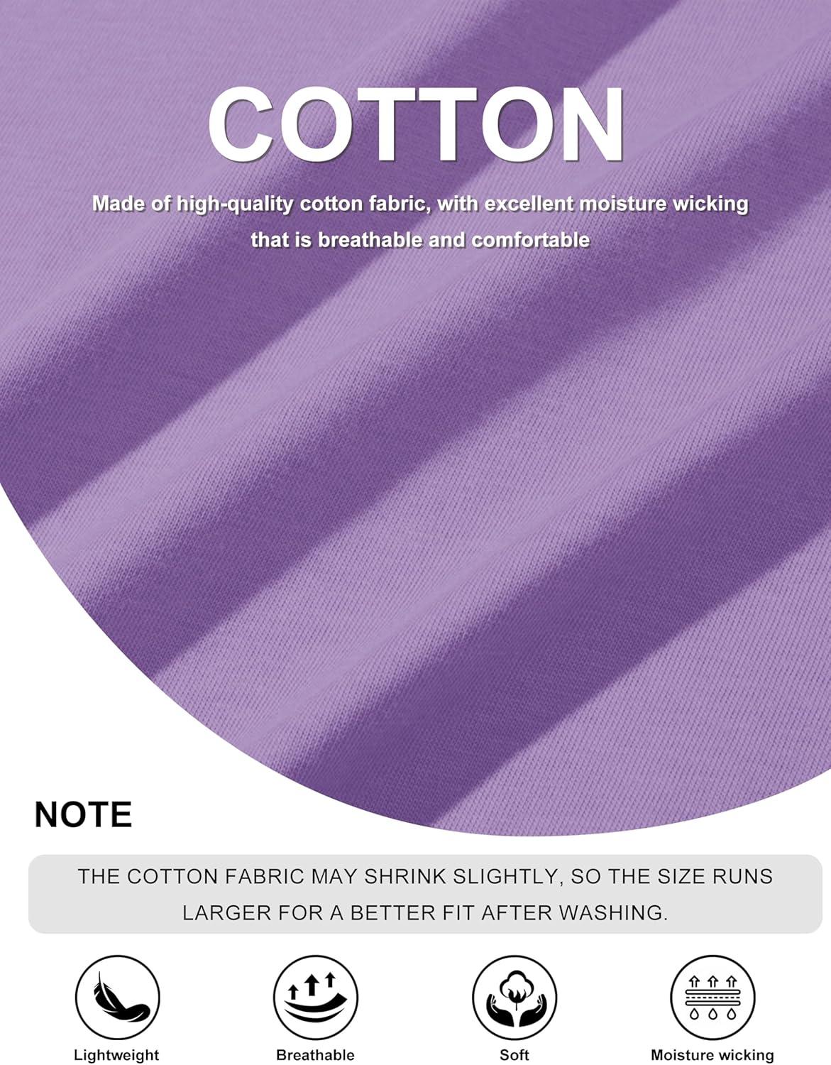 imageMAGCOMSEN Mens Long Sleeve Shirt with Pocket Cotton Crew Neck Shirts Casual Lightweight TShirt12light Purple