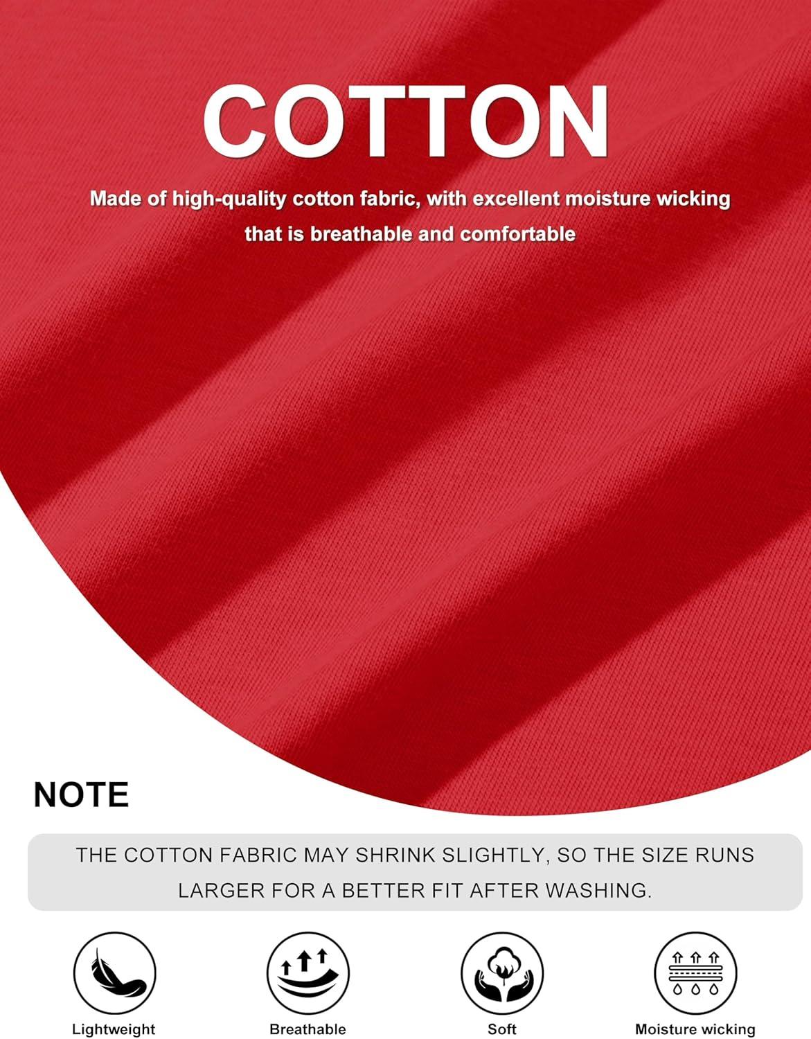 imageMAGCOMSEN Mens Long Sleeve Shirt with Pocket Cotton Crew Neck Shirts Casual Lightweight TShirt15red