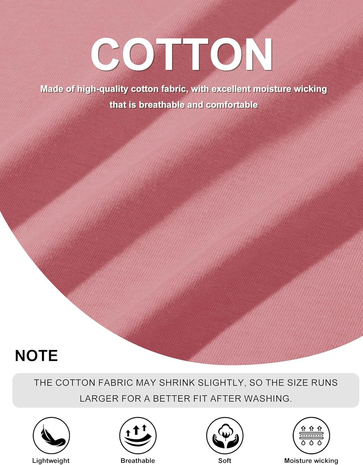 imageMAGCOMSEN Mens Long Sleeve Shirt with Pocket Cotton Crew Neck Shirts Casual Lightweight TShirt16grey Pink