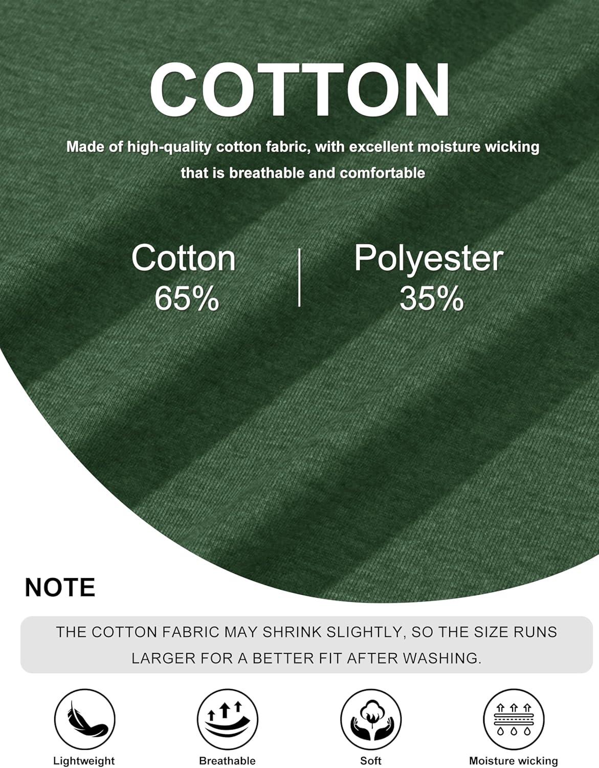 imageMAGCOMSEN Mens Long Sleeve Shirt with Pocket Cotton Crew Neck Shirts Casual Lightweight TShirt18dark Green