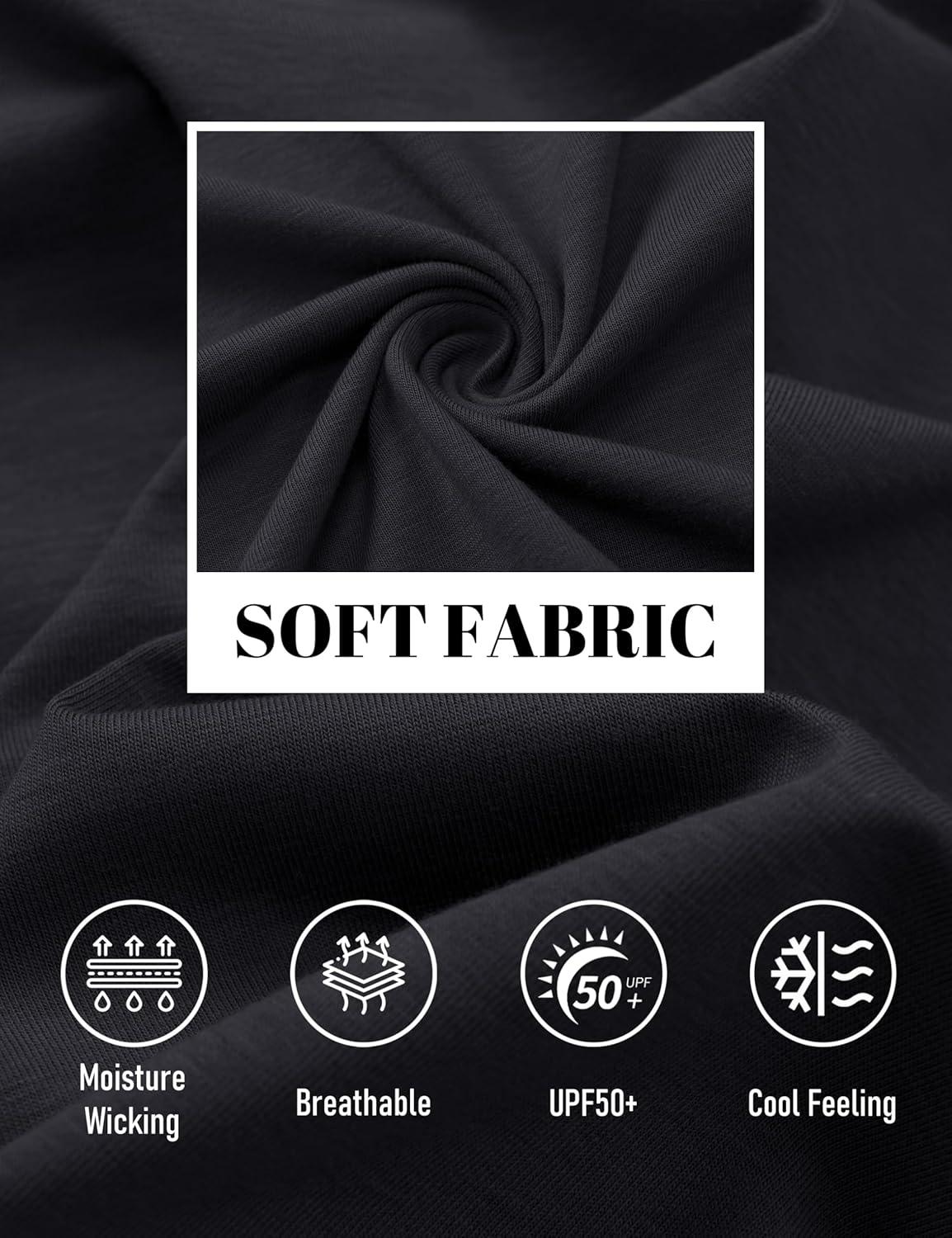 imageMAGCOMSEN Mens Pocket T Shirts Cooling UPF 50 Summer Tee Shirt Short Sleeve Crewneck Tee Cotton Lightweight Casual TShirtBlack