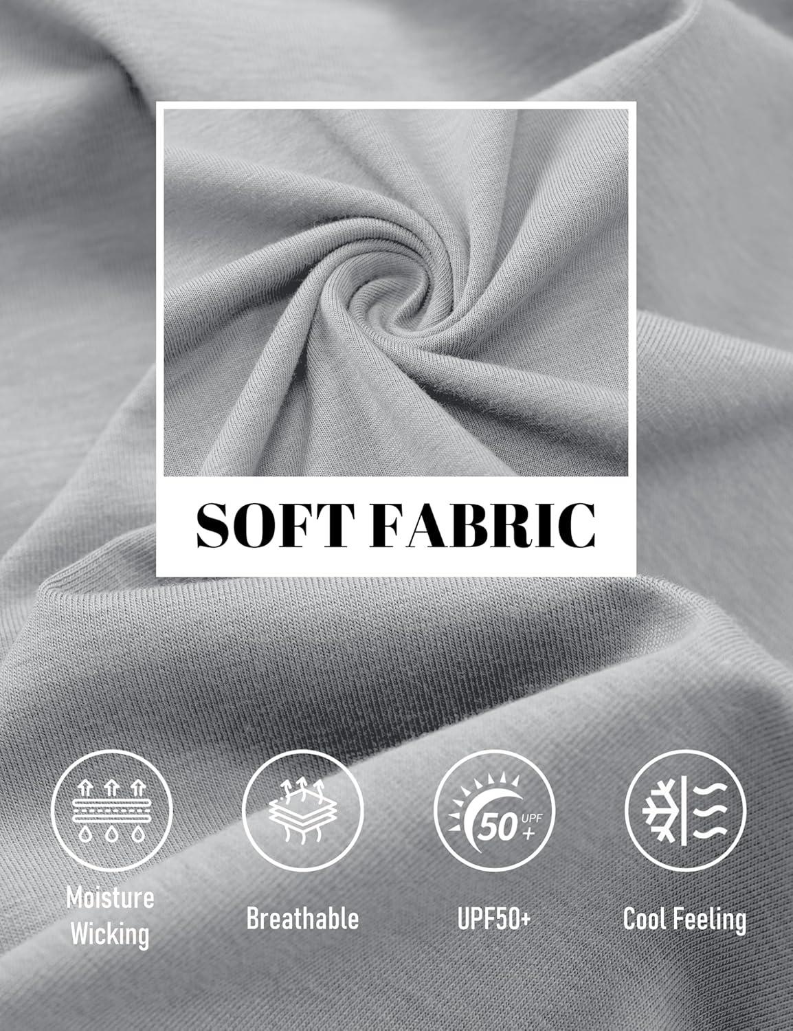 imageMAGCOMSEN Mens Pocket T Shirts Cooling UPF 50 Summer Tee Shirt Short Sleeve Crewneck Tee Cotton Lightweight Casual TShirtLight Grey