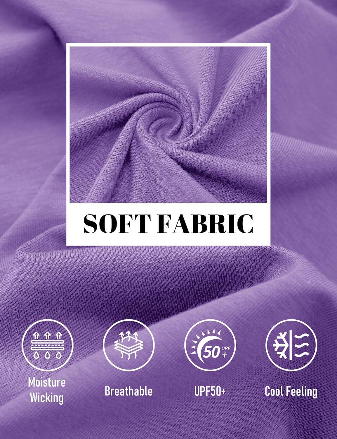 imageMAGCOMSEN Mens Pocket T Shirts Cooling UPF 50 Summer Tee Shirt Short Sleeve Crewneck Tee Cotton Lightweight Casual TShirtLight Purple