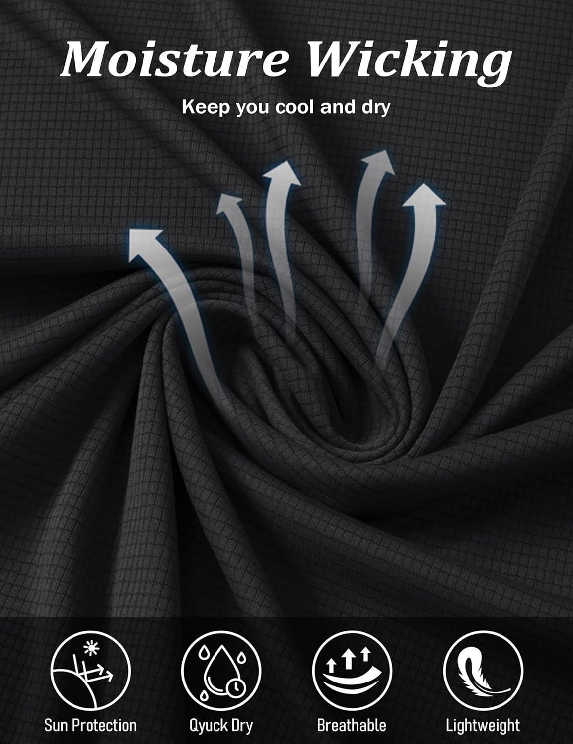 imageMAGCOMSEN Mens Rash Guard Short Sleeve UPF 50 Sun UV Quick Dry Shirts Workout Swim Running Athletic TShirtBlack