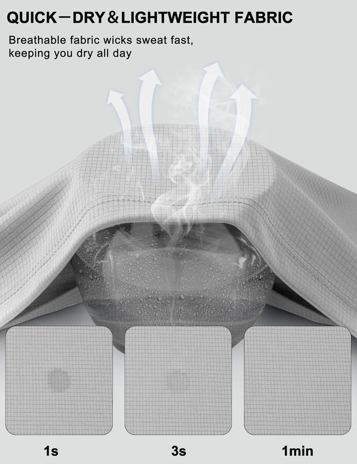 imageMAGCOMSEN Mens Rash Guard Short Sleeve UPF 50 Sun UV Quick Dry Shirts Workout Swim Running Athletic TShirtLightgrey