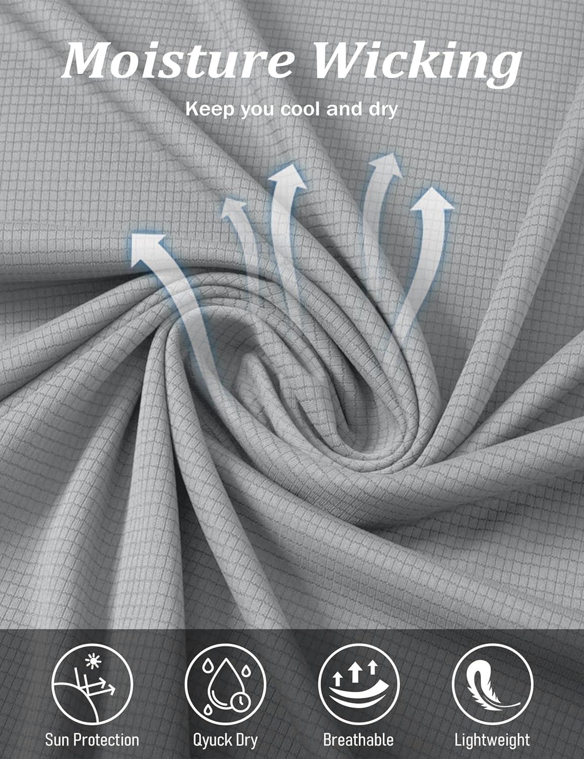 imageMAGCOMSEN Mens Rash Guard Short Sleeve UPF 50 Sun UV Quick Dry Shirts Workout Swim Running Athletic TShirtLightgrey