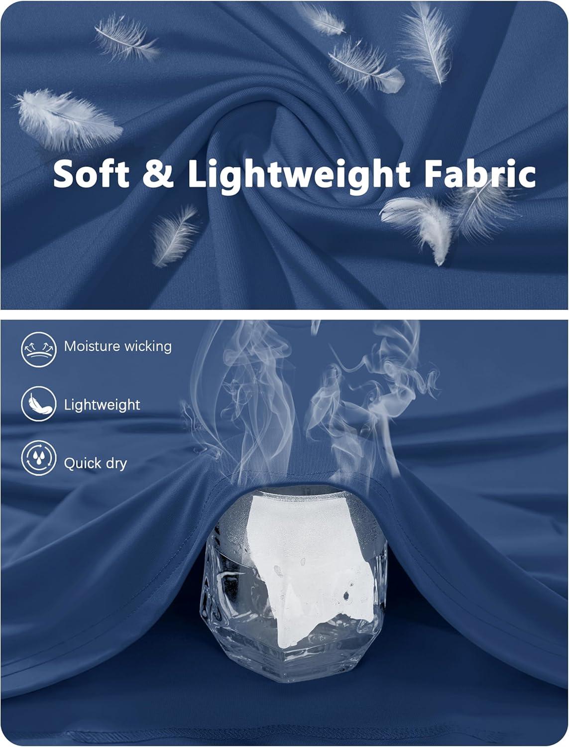 imageMAGCOMSEN Mens Short Sleeve UPF 50 Sun Protection Shirts Quick Dry Athletic TShirt Hiking Running Swimming Rash GuardBlue Gray