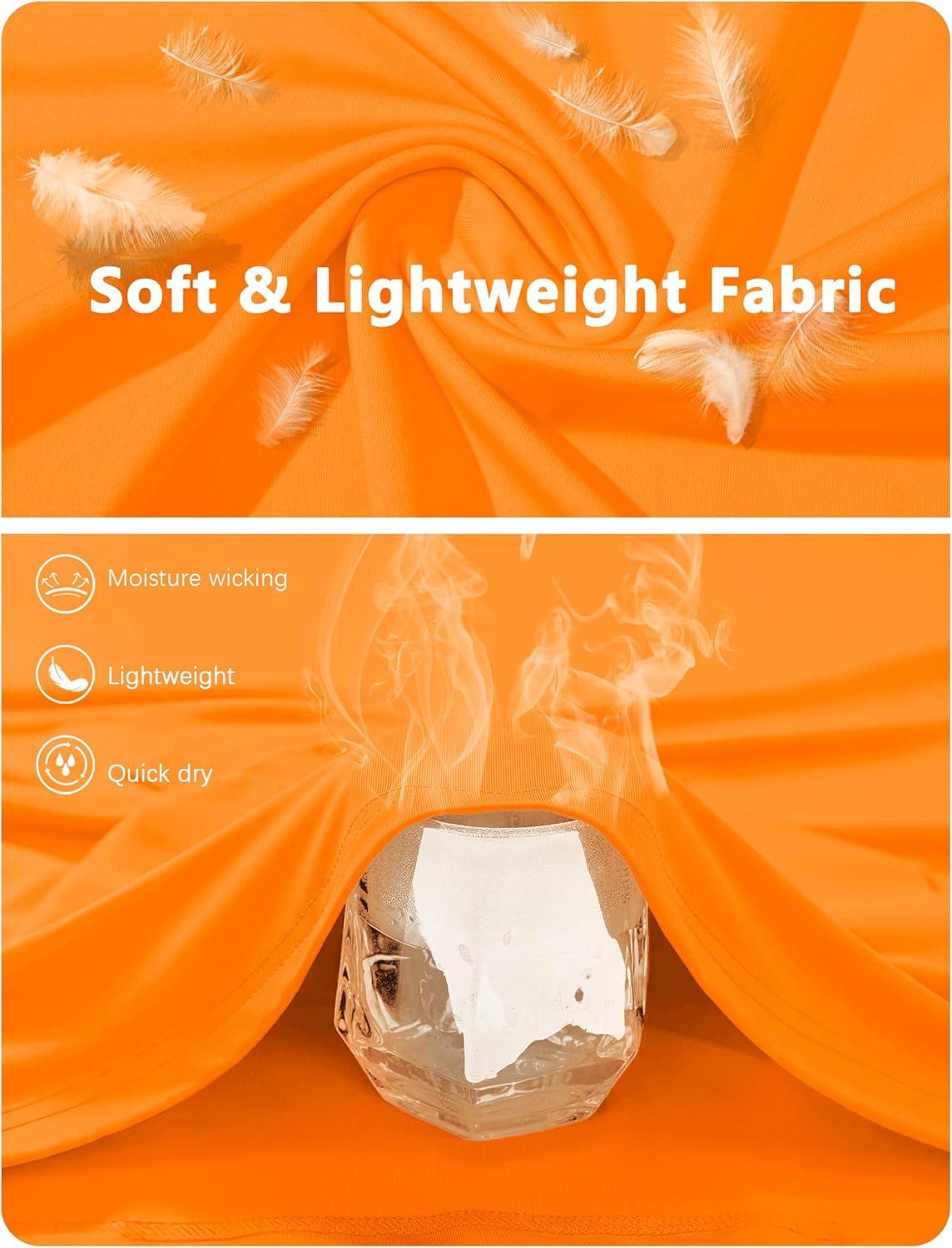 imageMAGCOMSEN Mens Short Sleeve UPF 50 Sun Protection Shirts Quick Dry Athletic TShirt Hiking Running Swimming Rash GuardFl Orange