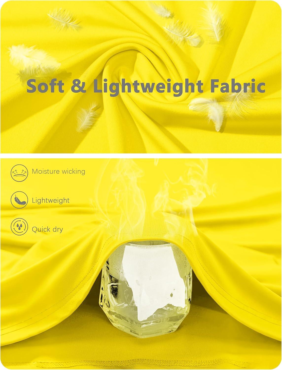 imageMAGCOMSEN Mens Short Sleeve UPF 50 Sun Protection Shirts Quick Dry Athletic TShirt Hiking Running Swimming Rash GuardYellow