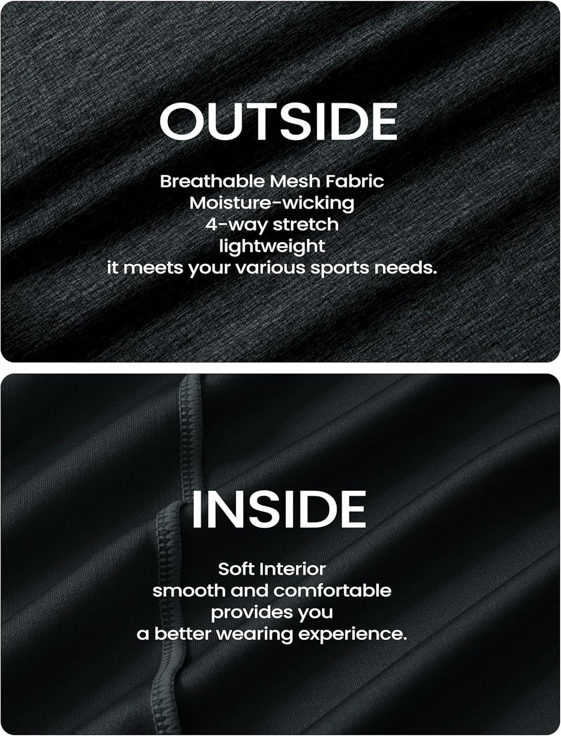 imageMAGCOMSEN Mens Sun Protection UPF 50 Long Sleeve Shirt Quarter Zip Pullover Quick Dry Lightweight Fishing Running Rash GuardBlack