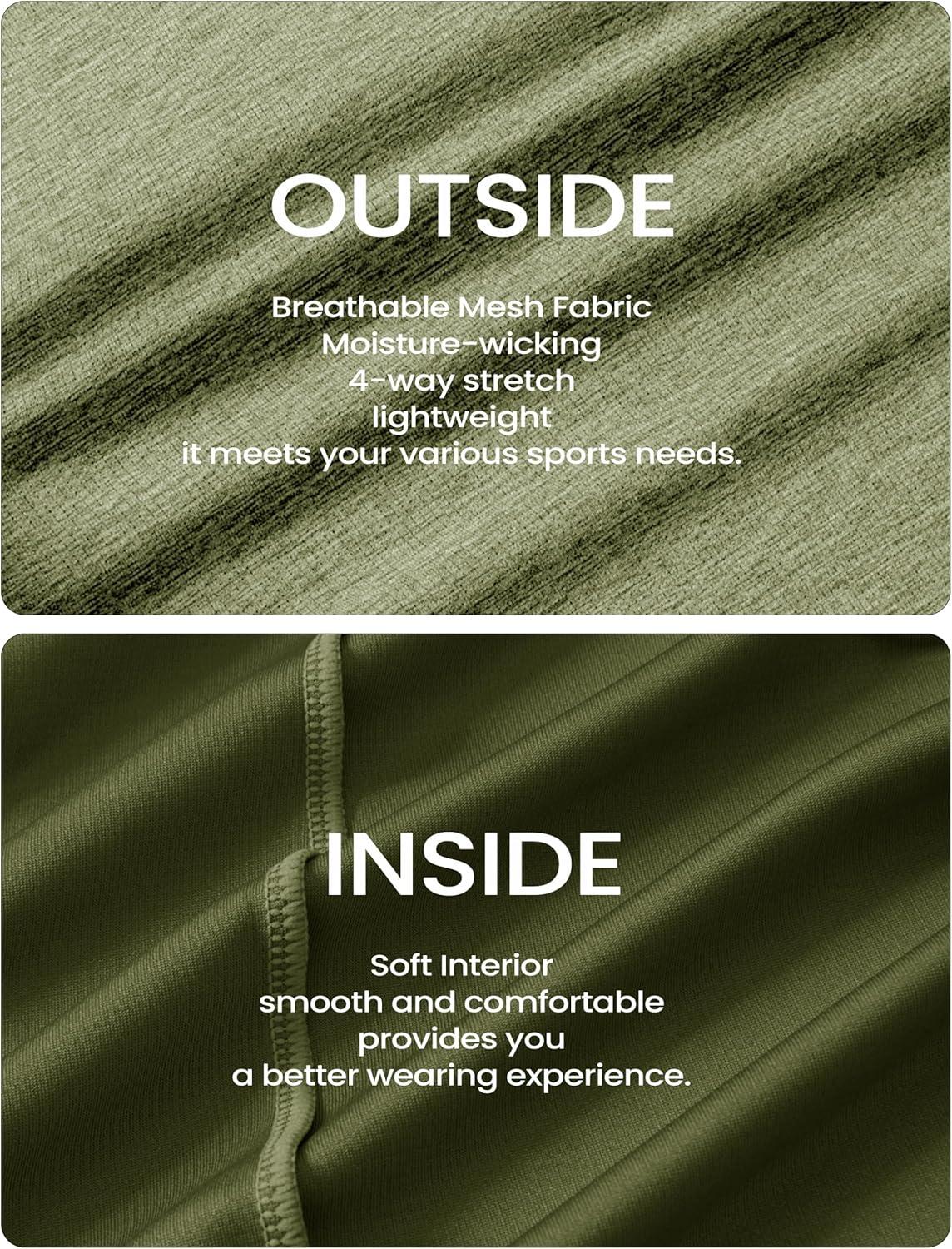 imageMAGCOMSEN Mens Sun Protection UPF 50 Long Sleeve Shirt Quarter Zip Pullover Quick Dry Lightweight Fishing Running Rash GuardGreen