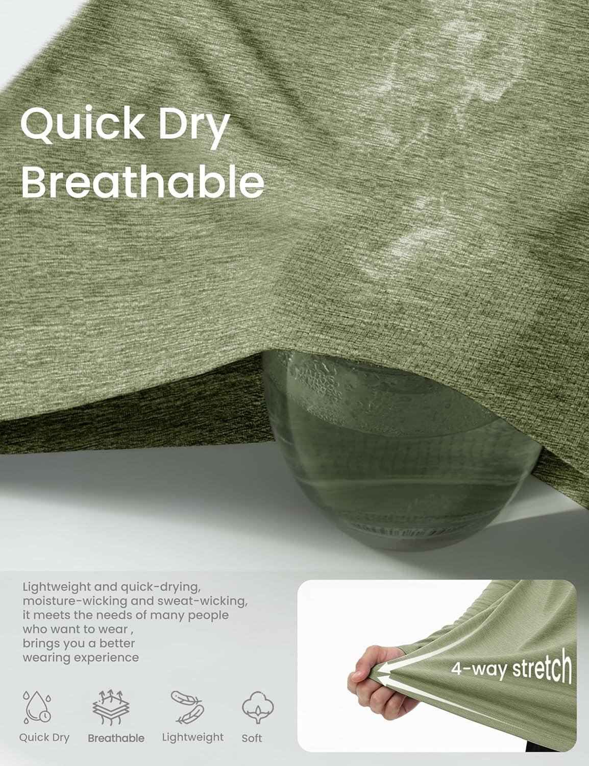 imageMAGCOMSEN Mens Sun Protection UPF 50 Long Sleeve Shirt Quarter Zip Pullover Quick Dry Lightweight Fishing Running Rash GuardGreen