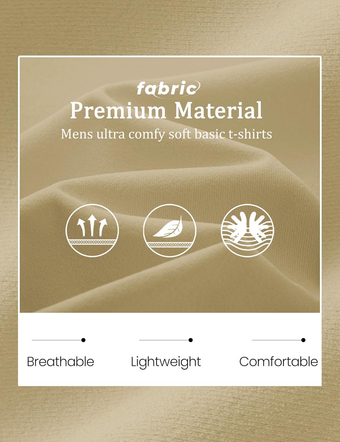 imageMAGCOMSEN Mens TShirts Short Sleeve UPF 80 Sun Protection Lightweight Moisture Wicking Casual Crew Neck Basic TeesKhaki