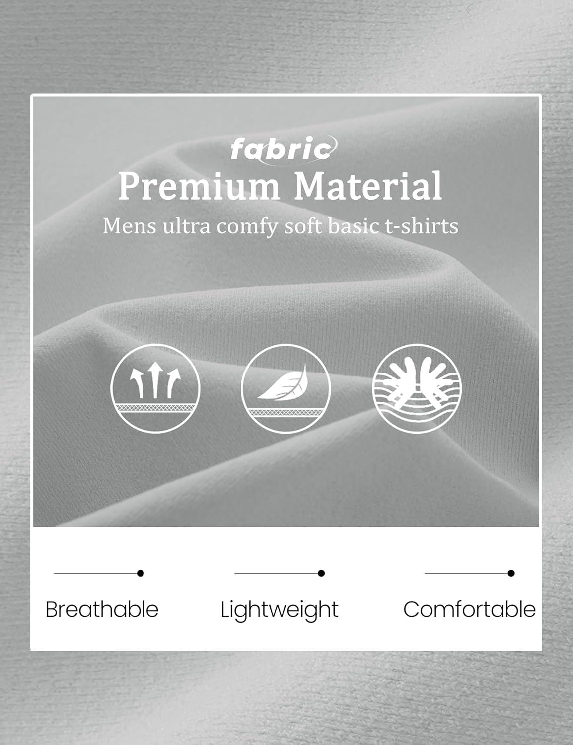 imageMAGCOMSEN Mens TShirts Short Sleeve UPF 80 Sun Protection Lightweight Moisture Wicking Casual Crew Neck Basic TeesLgray