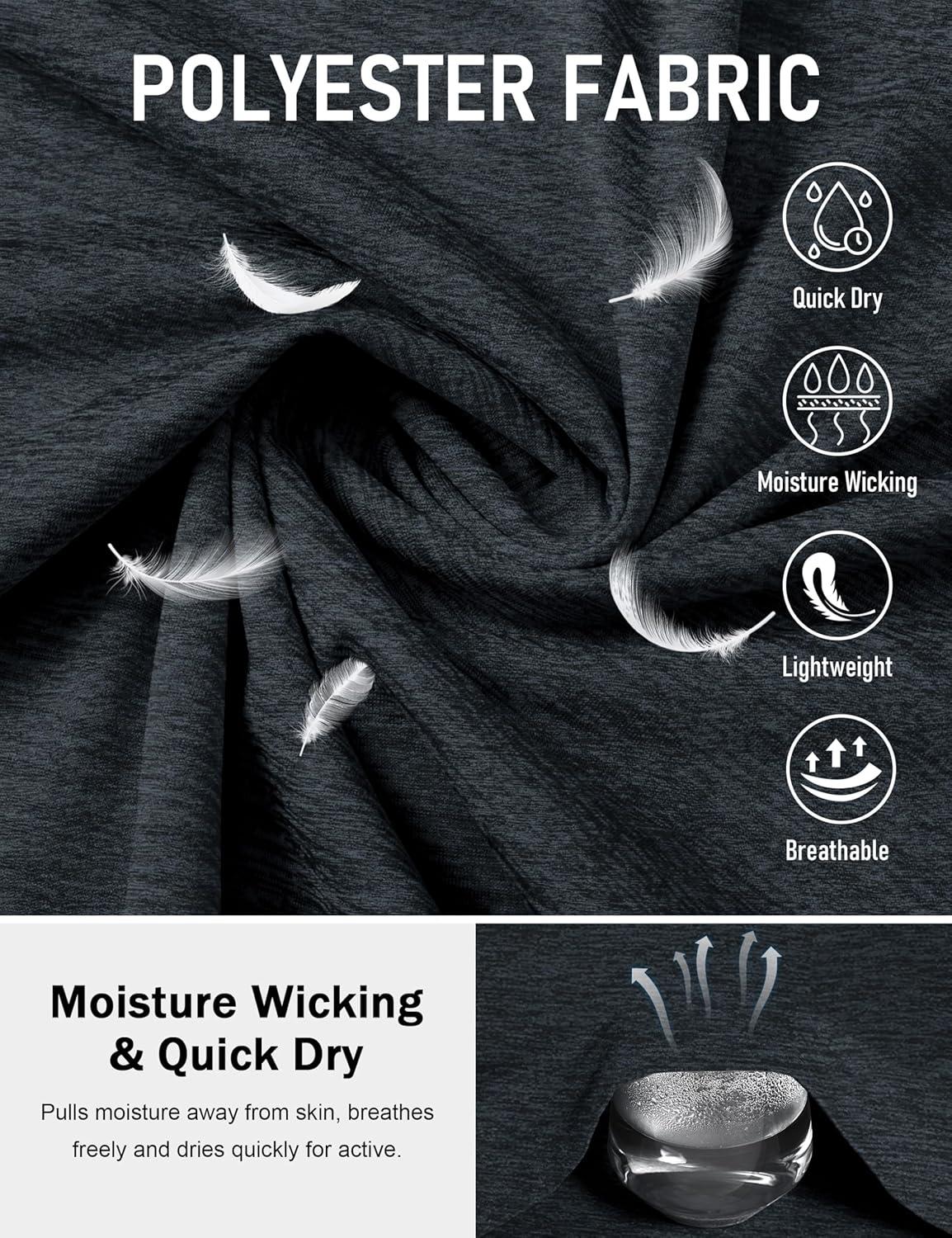 imageMAGCOMSEN Mens Workout Shirts Short Sleeve Tees Quick Dry Moisture Wicking Athletic Gym Running Crewneck TShirtBlack