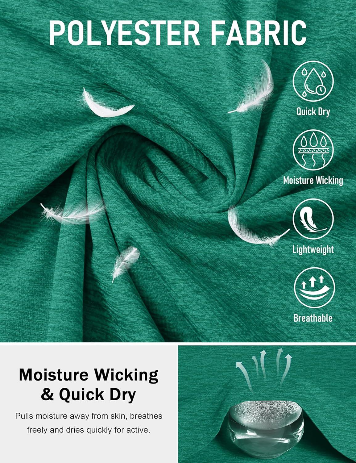 imageMAGCOMSEN Mens Workout Shirts Short Sleeve Tees Quick Dry Moisture Wicking Athletic Gym Running Crewneck TShirtJade Green