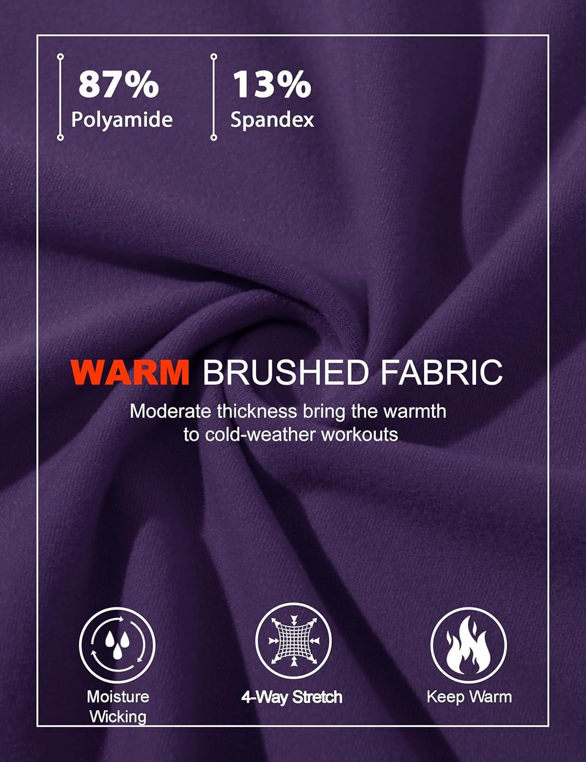 imageMAGCOMSEN Womens 14 Quarter Zip Pullover Thermal Running Shirts Long Sleeve Athletic Warm Tops with Zip PocketsDeep Purple