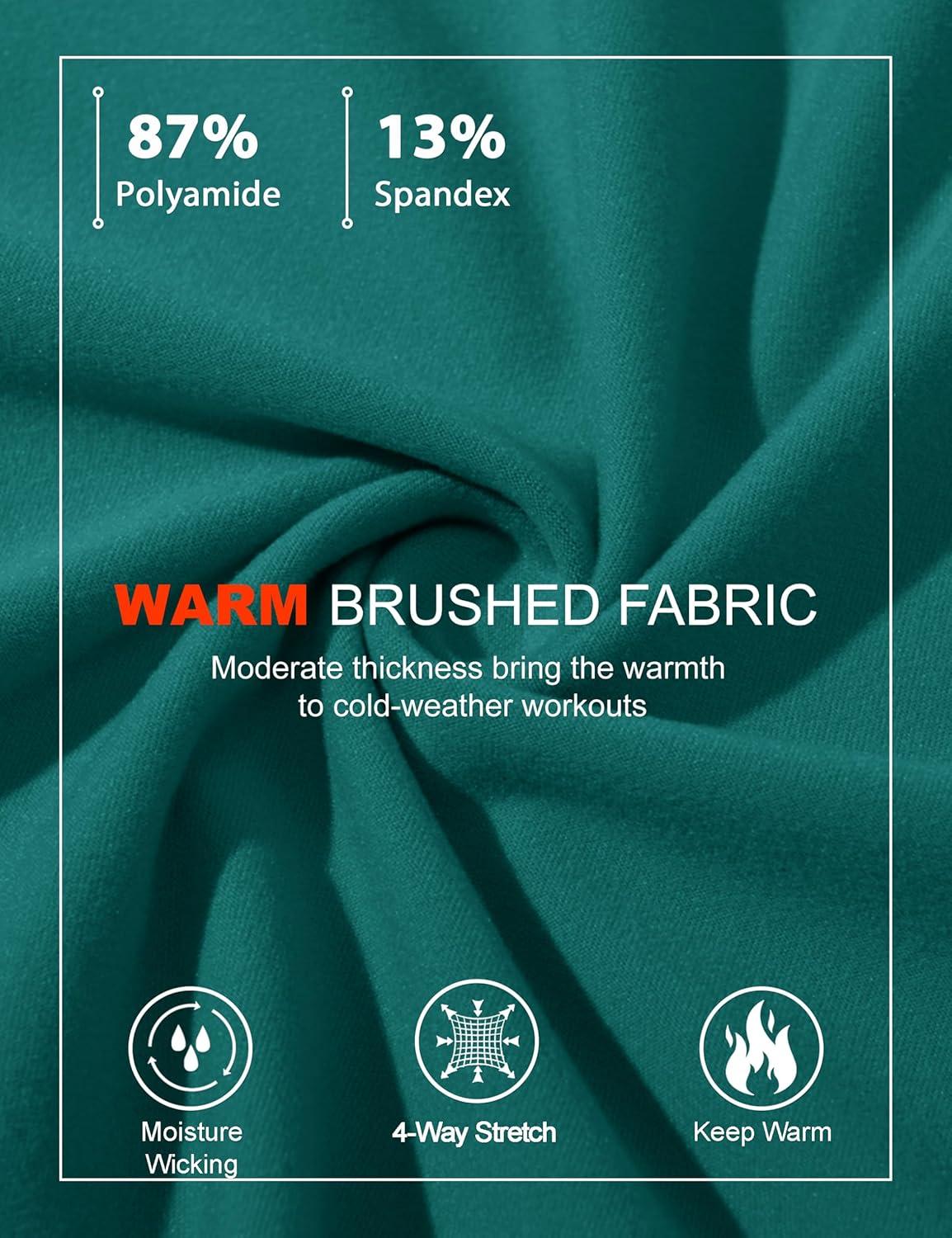 imageMAGCOMSEN Womens 14 Quarter Zip Pullover Thermal Running Shirts Long Sleeve Athletic Warm Tops with Zip PocketsJade Green