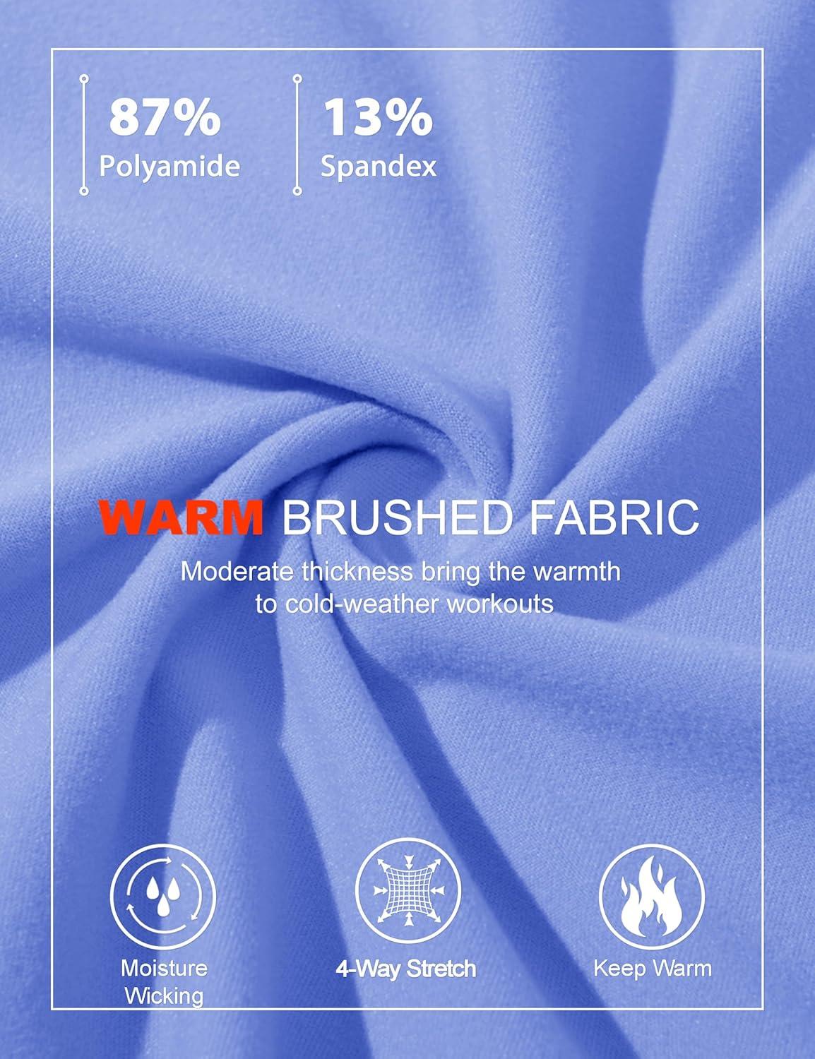 imageMAGCOMSEN Womens 14 Quarter Zip Pullover Thermal Running Shirts Long Sleeve Athletic Warm Tops with Zip PocketsLight Blue