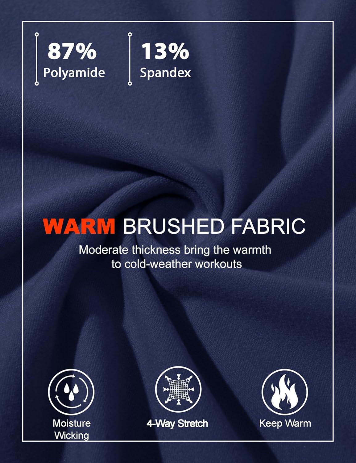 imageMAGCOMSEN Womens 14 Quarter Zip Pullover Thermal Running Shirts Long Sleeve Athletic Warm Tops with Zip PocketsNavy