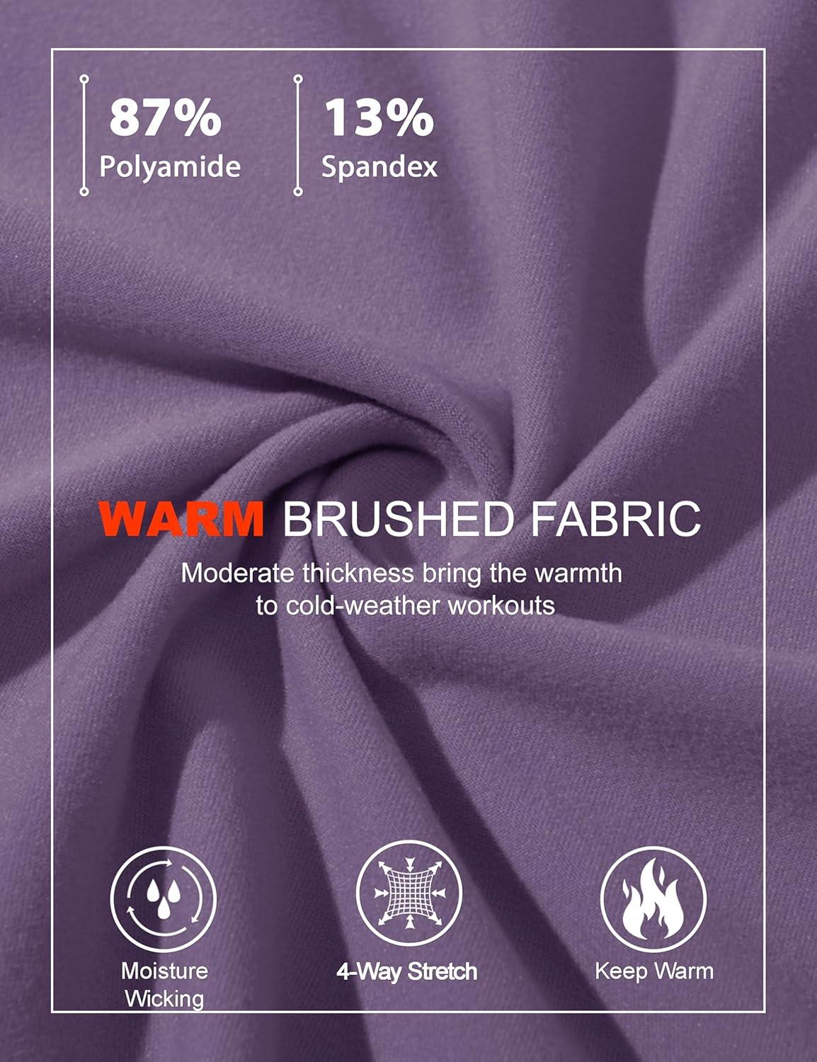 imageMAGCOMSEN Womens 14 Quarter Zip Pullover Thermal Running Shirts Long Sleeve Athletic Warm Tops with Zip PocketsPurple