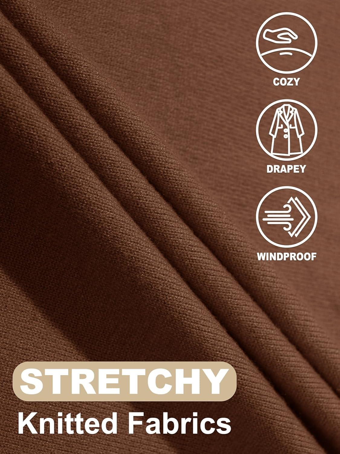 imageMAGCOMSEN Womens Cardigan Open Front Knit Hoodie Sweater Coatigan Jacket 2024 Casual Fall Trendy Coats with PocketsBrown