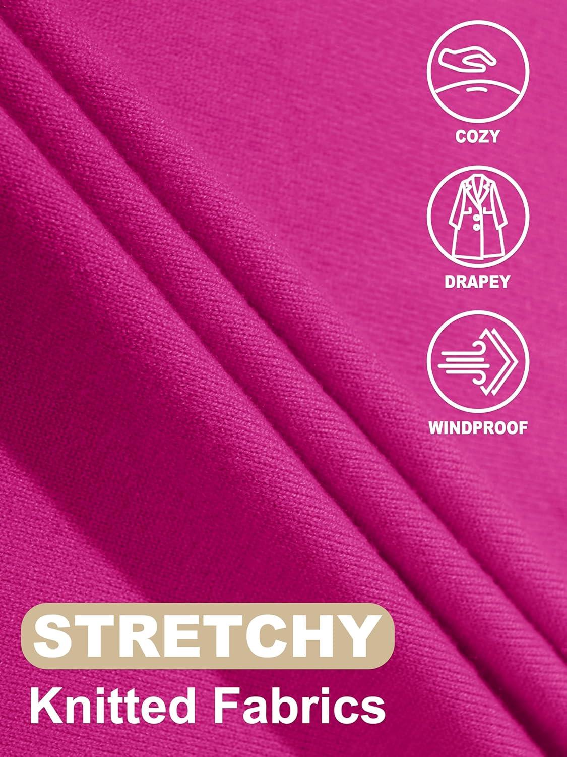 imageMAGCOMSEN Womens Cardigan Open Front Knit Hoodie Sweater Coatigan Jacket 2024 Casual Fall Trendy Coats with PocketsDark Rose